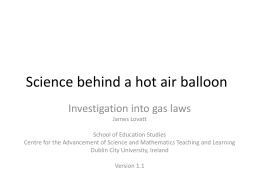 Science of a hot air balloon