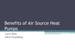 Benefits of Air Source Heat Pumps