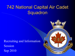 powerpoint presentation - 742 National Capital Air Cadet Squadron