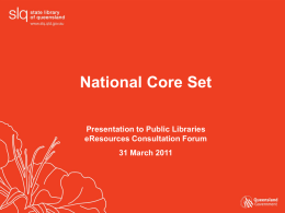 National core set - State Library of Queensland