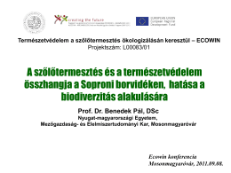 Prof. Dr. Benedek Pál, DSc - Nyugat