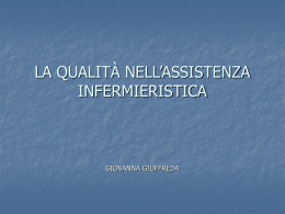 LA QUALITA` NELL`ASSISTENZA INFERMIERISTICA