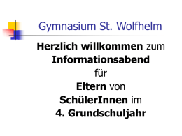 Bilingual - Gymnasium St. Wolfhelm