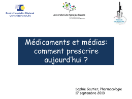 Médias et médicaments - Société de Médecine de Douai