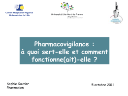 02-Pharmacovigilance.. - Centre Régional de Pharmacovigilance du