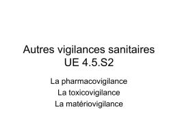 Autres vigilances sanitaires UE 4.5.S2 - Archive-Host