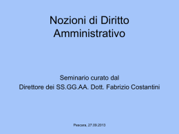 Nozioni di Diritto Amministrativo