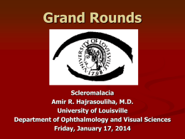 Scleromalacia - University of Louisville Department of
