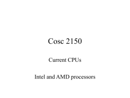 Current CPUs