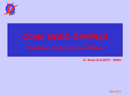CCAM - SNMV - Syndicat National des Médecins Vasculaires