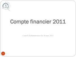 Compte financier 2011