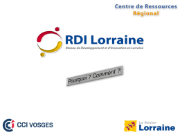 Présentation du RDI Lorraine