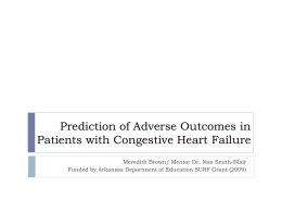 Prediction of Adverse Outcomes in Patients with Congestive Heart