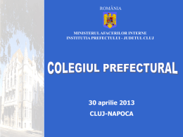 Aprilie 2013 - Prefectura Cluj
