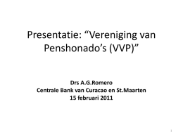 Presentatie: “Vereniging van Penshonado`s (VVP)”