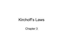 Kirchoff`s Laws
