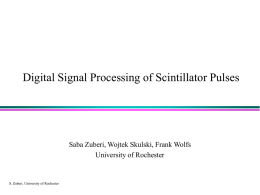 Digital Signal Processing of Scintillator Pulses