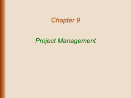Chapter 9 Project Management