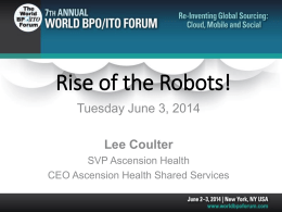Rise of the Robots! - World BPO/ITO Forum