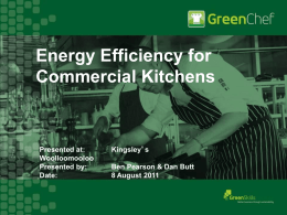 Energy Efficiency for Commercial Kitchens Presentation 2