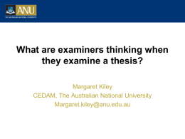 What are examiners thinking when they examine a thesis?