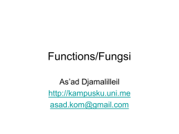 Materi 8 PHP - Function