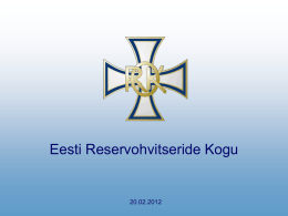 EROK tutvustus - Eesti Reservohvitseride Kogu