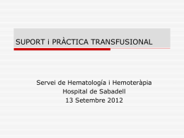 Complicacions de la transfusió sanguínia