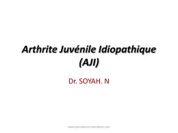 Arthrite Juvénile Idiopathique (AJI) - promedecine