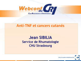 Anti-TNF et cancer