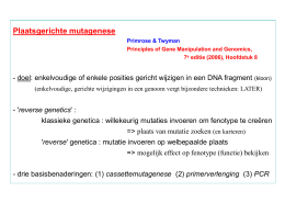 11. Plaatsgerichte mutagenese