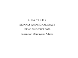 Chapter 2 - Signals and Signal Space
