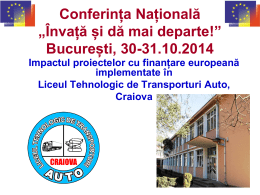Diseminare proiecte europene LTTAuto_Conferinta nationala