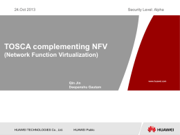 NFV Introduce for TOSCA