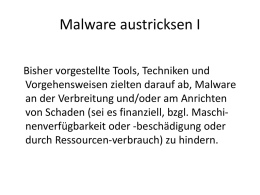 Malware austricksen I