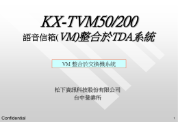 KX-TVM50/200 VM Integration