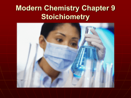 Modern Chemistry Chapter 9 Stoichiometry