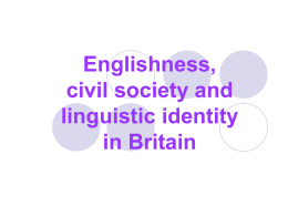 Englishness, civil society and linguistic identity in Britain
