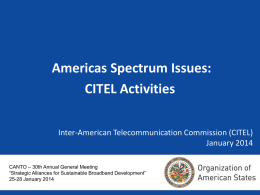 Inter-American Telecommunication Commission (CITEL)