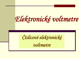 Elektronické voltmetre