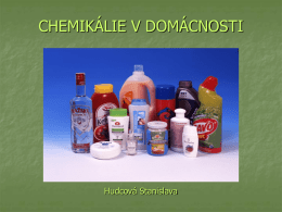 Chemikálie v domácnosti
