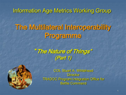 Multilateral Interoperability Programme: The Nature of Things