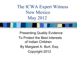 The ICWA Expert Witness