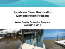 Canal Restoration Project Update