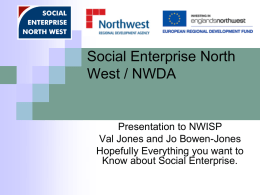 Social Enterprise North West Presentation