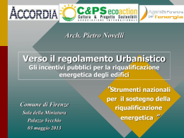 presentazione Arch. Pietro Novelli ECOACTION