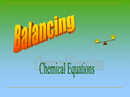 Steps to Balancing Chemical Equations
