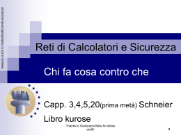 Sicurezza Informatica I - Dipartimento di Matematica e Informatica