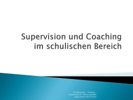 Präsentation Forum 01 Supervision und Coaching