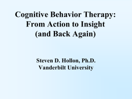 Cognitive Behavior Therapy - Centerstone Research Institute